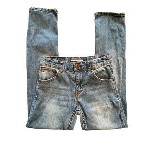 Tommy Hilfiger Jeans Women 12 Blue Skinny Distressed Mid Rise (W26 L25)